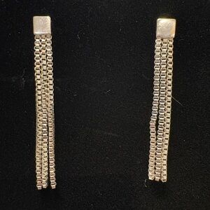 Silver Chain Dangle Earrings